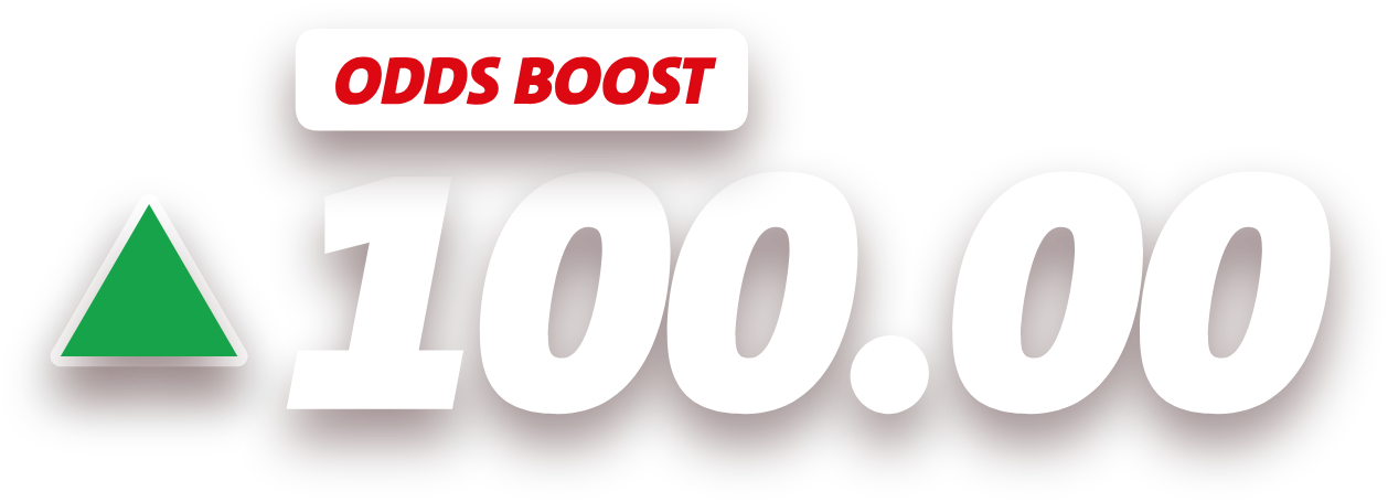 Odds Boost: jouw odd 100.00